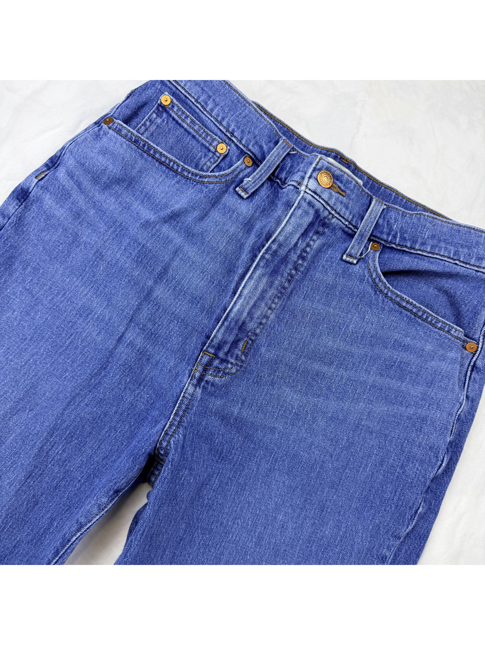 Madewell The Momjean Jeans Size 30 Blue High Rise Straight Leg Stretch Denim - Picture 1 of 15